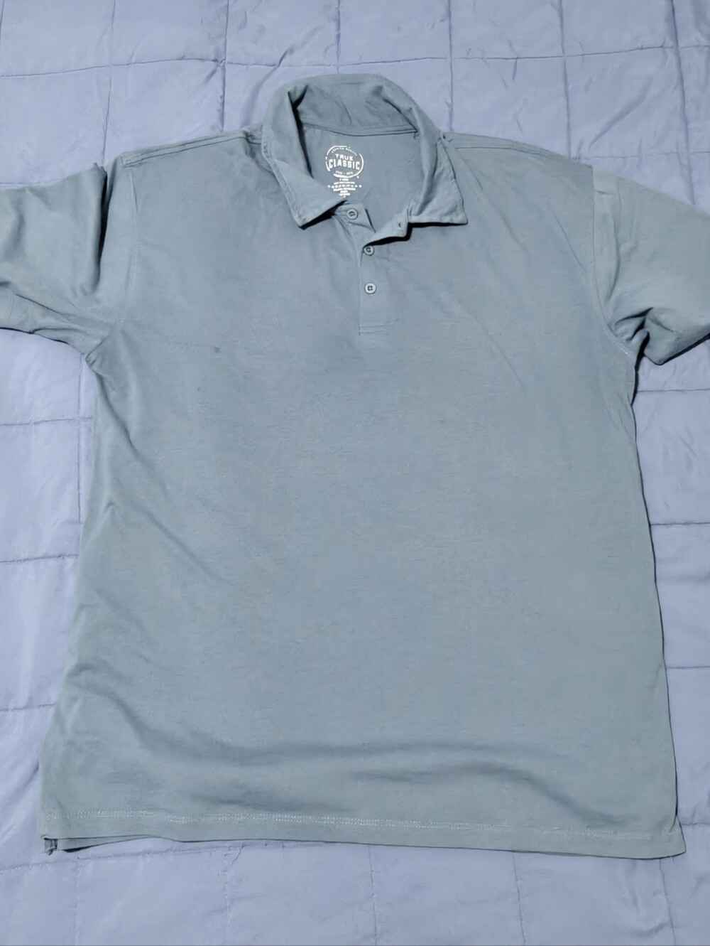 True Classic Men's Sage Green Polo Shirt Size XL
